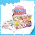 Hello kitty şekilli dört renkli yumuşak hatmi lolipop 