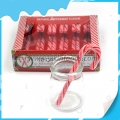 Pembe ve beyaz doğal nane aromalı baston şekeri 